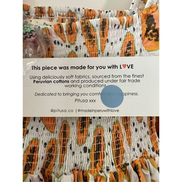 New PitUSA petite papaya printed babydoll dress - Picture 4 of 8